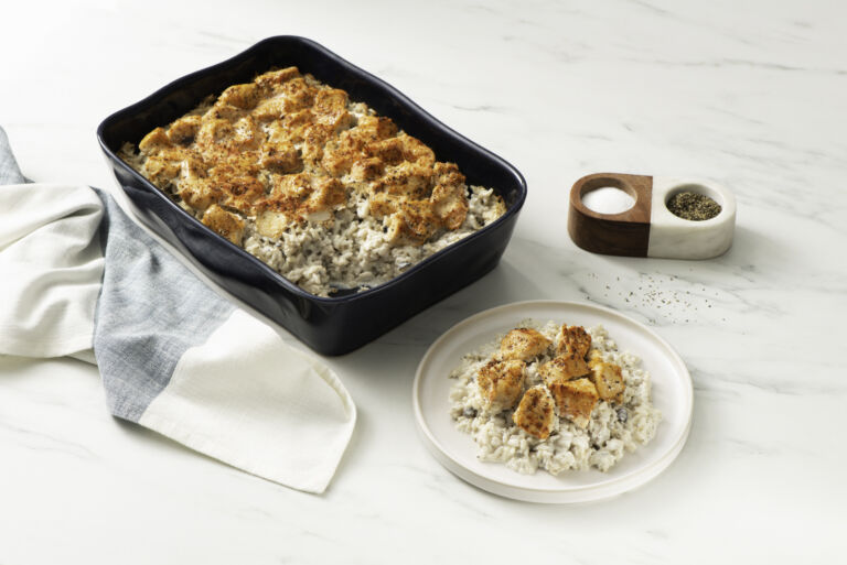 Easy Chicken and Rice Casserole with Cream of Mushroom Soup