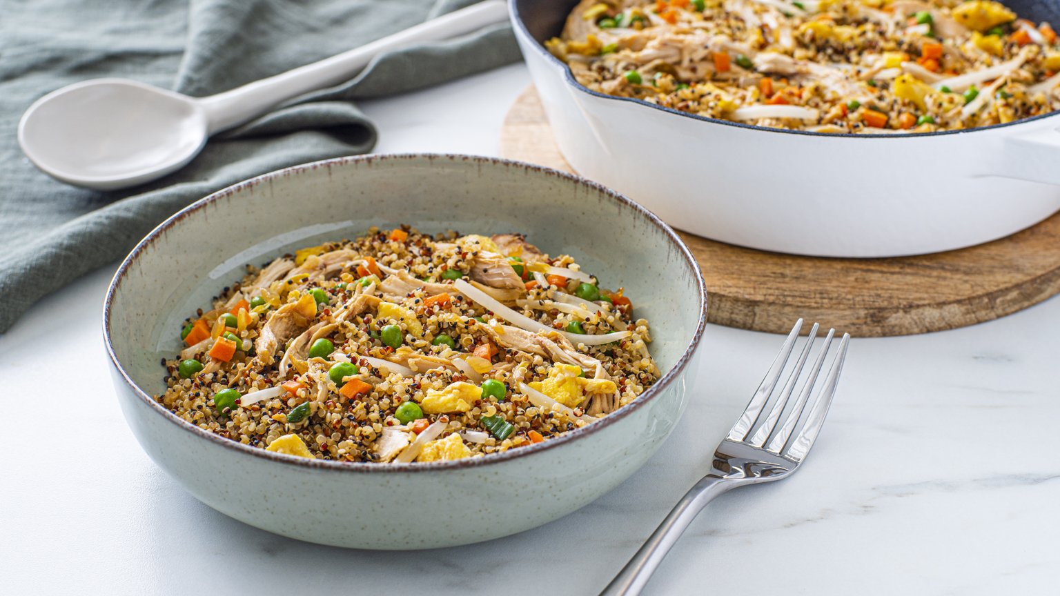 Quinoa Stir-Fried Chicken with Vegetables