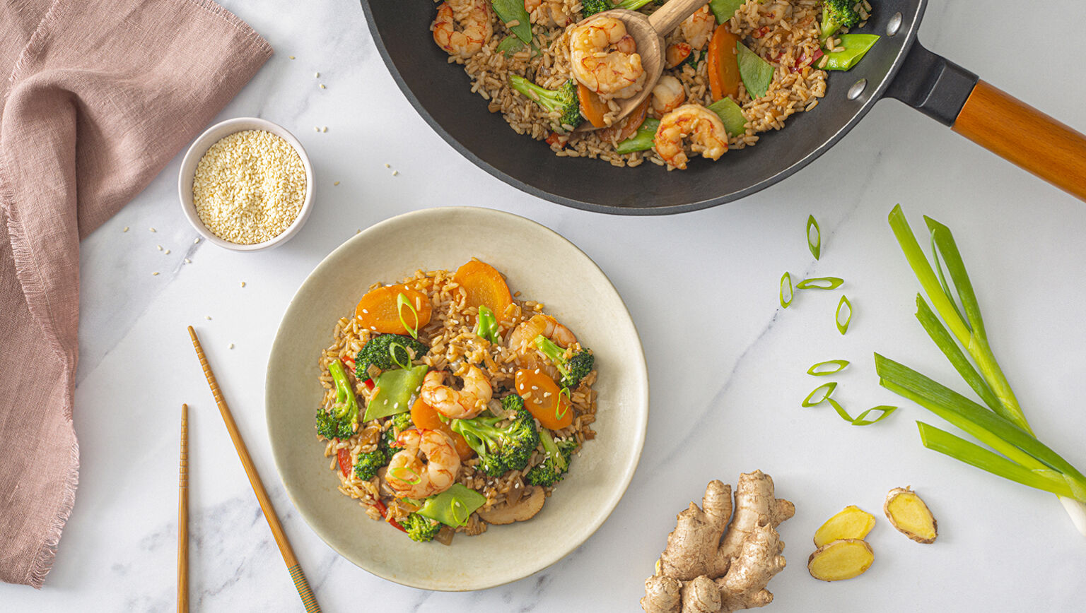 Shrimp and Chinese Vegetable Stir-Fry