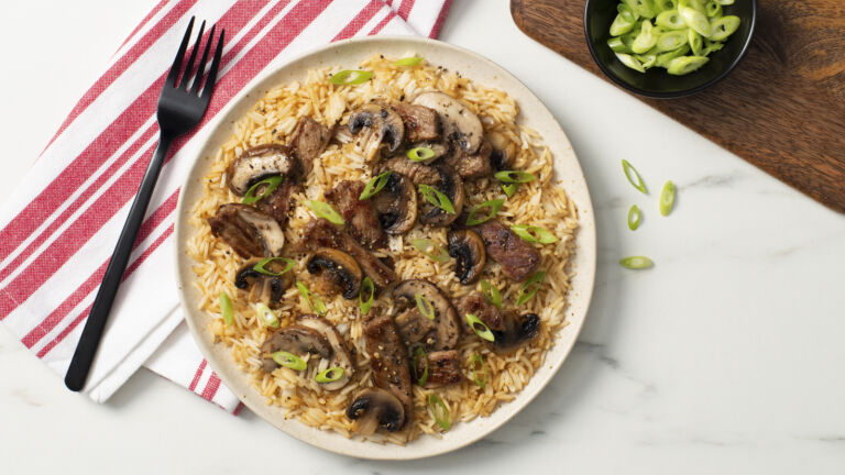 Peppercorn Steak and Fried Rice