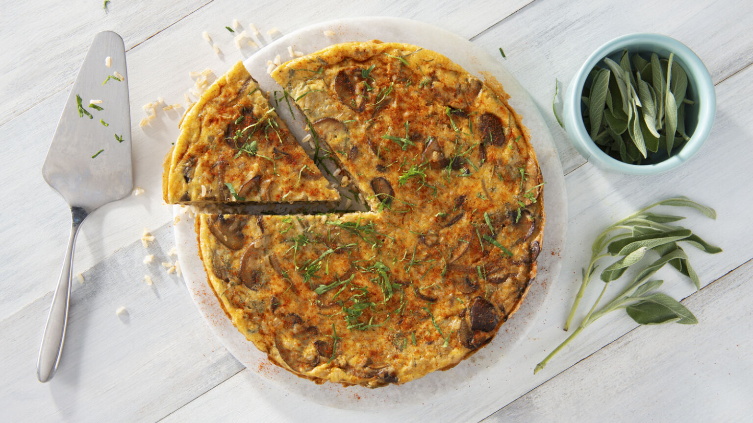 Rice Tortilla Española with Brown Rice
