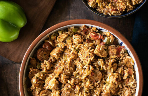 chicken-and-sausage-jambalaya-with-white-rice