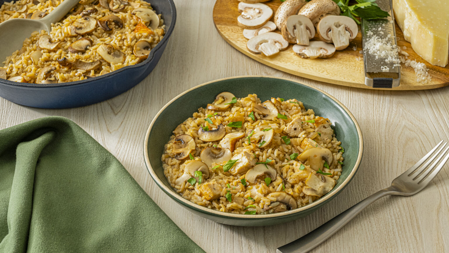 Mushroom Chicken Risotto