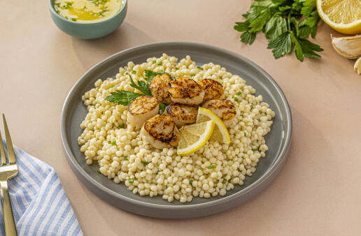Seared Scallops and Pearl Couscous